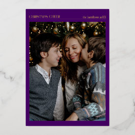 Weihnachten Foto Gold Foil farbenfroh Folien Feiertagskarte