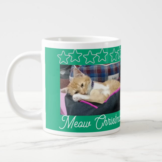 Weihnachten , Foto, Text, Backtext, austauschbar Jumbo-Tasse (Links)