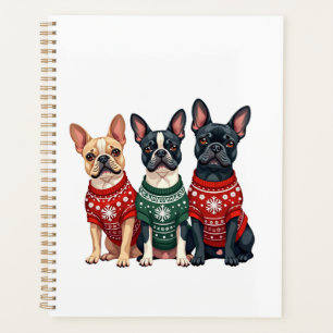 Weihnachten Französische Bulldoggen Xmas Frenchie Planer
