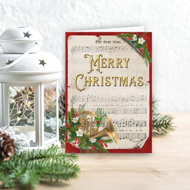 Weihnachten - Französischer Horn - Vintager Notent (Von Creator hochgeladen)