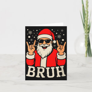 Weihnachten Frauen Bruh Meme Lustiger Santa Claus  Karte