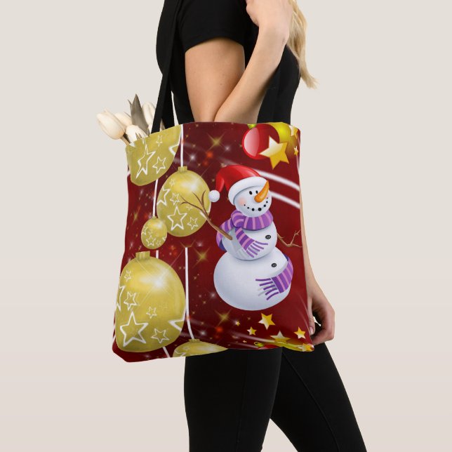 Weihnachten Frauen Tragetaschen, Schneemann (Von Nahem)