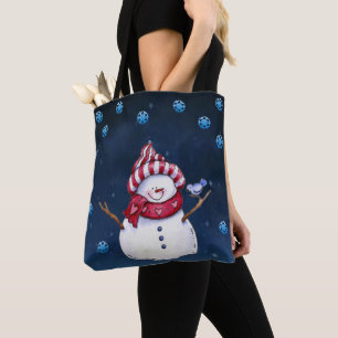 Weihnachten Frauen Tragetaschen, Schneemann
