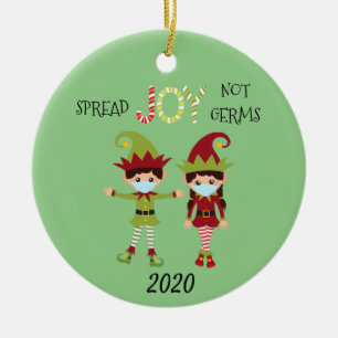 Weihnachten Freude nicht Germs Elf 2020 Keramik Ornament