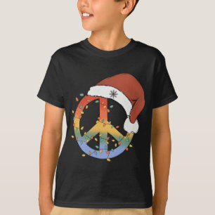 Weihnachten Friede Unterschreiben Weihnachtsmannmü T-Shirt