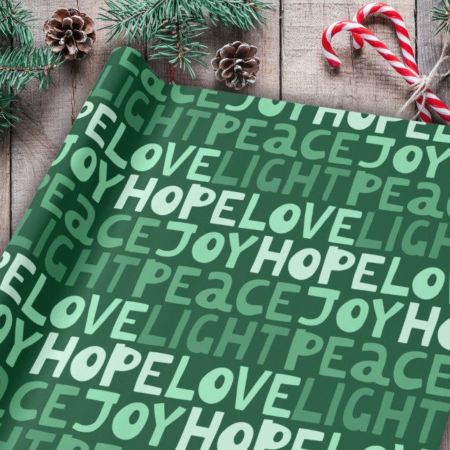 Weihnachten Frieden Freude Hoffnung Liebe Licht Gr Geschenkpapier (Von Creator hochgeladen)