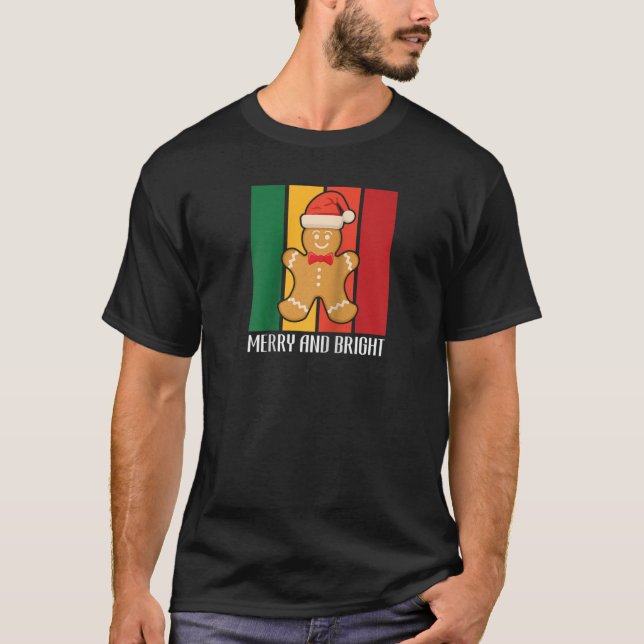 Weihnachten froh und hell Lebkuchen Weihnachten We T-Shirt (Vorderseite)