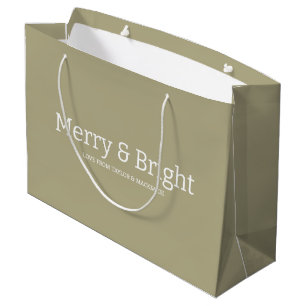 Weihnachten froh und hell Personalisiert Große Geschenktüte