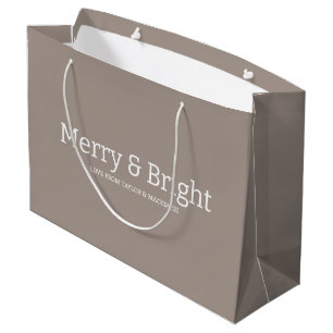 Weihnachten froh und hell Personalisiert Große Geschenktüte