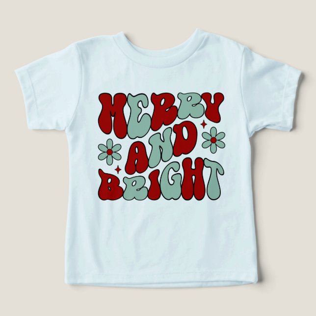 Weihnachten froh und hell Retro Groovy Festival (Design Vorderseite)