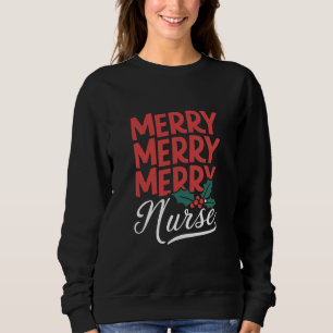 Weihnachten frohe Krankenschwester Pflege Geschenk Sweatshirt