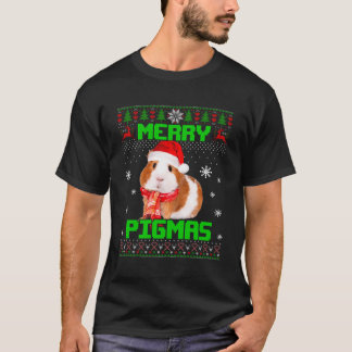 Weihnachten frohe Pigmas Weihnachtsmannmütze leich T-Shirt