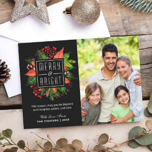 Weihnachten Frohe und helle Blumenfamilien Foto