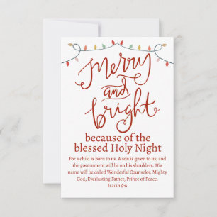 Weihnachten Frohe und helle Heilige Nacht Rote Sch Mitteilungskarte