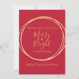 Weihnachten Frohe und helle rote Gold