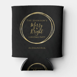 Weihnachten Frohe und helle Schwarze Gold Personal Dosenkühler