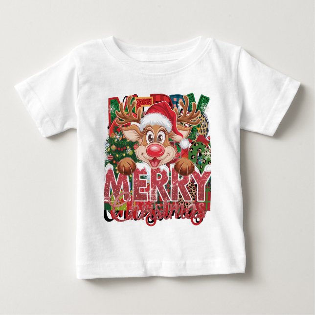 Weihnachten frohe Weihnachten Baby T-shirt (Vorderseite)