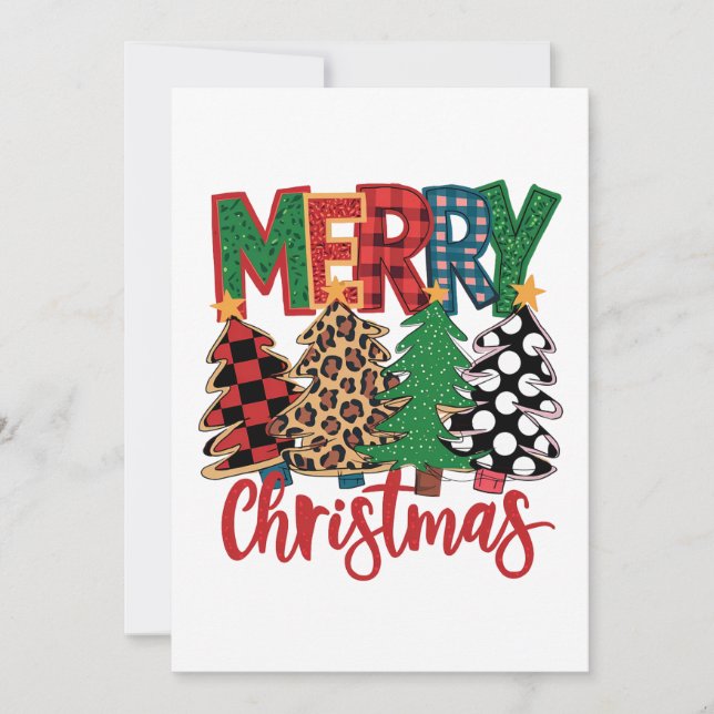 Weihnachten frohe Weihnachten Einladung (Vorderseite)