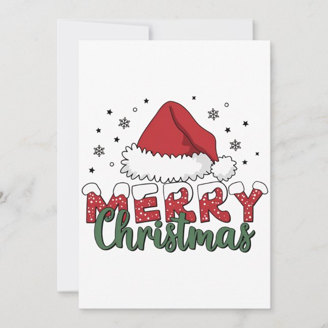 Weihnachten frohe Weihnachten Einladung (Vorderseite)