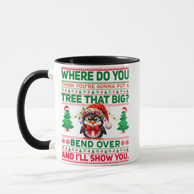 Weihnachten frohe Weihnachten für ein Geschenk Pin Tasse (Links)
