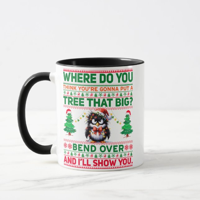 Weihnachten frohe Weihnachten für ein Geschenk Pin Tasse (Links)