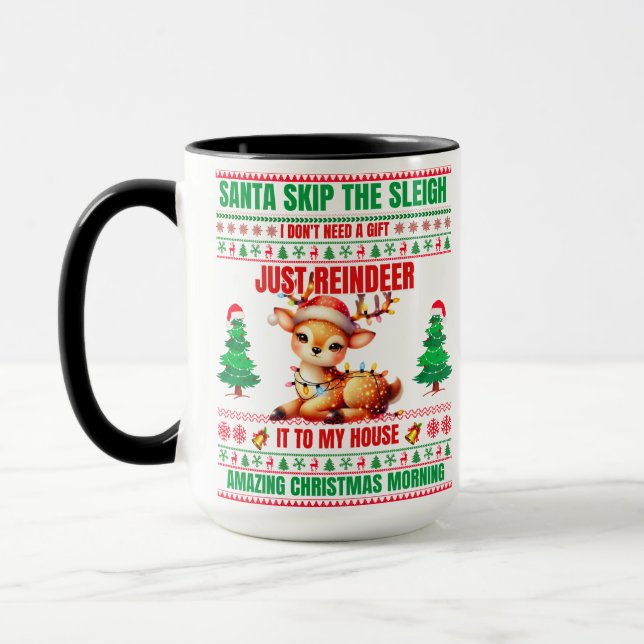 Weihnachten frohe Weihnachten für ein Geschenk Ren Tasse (Links)