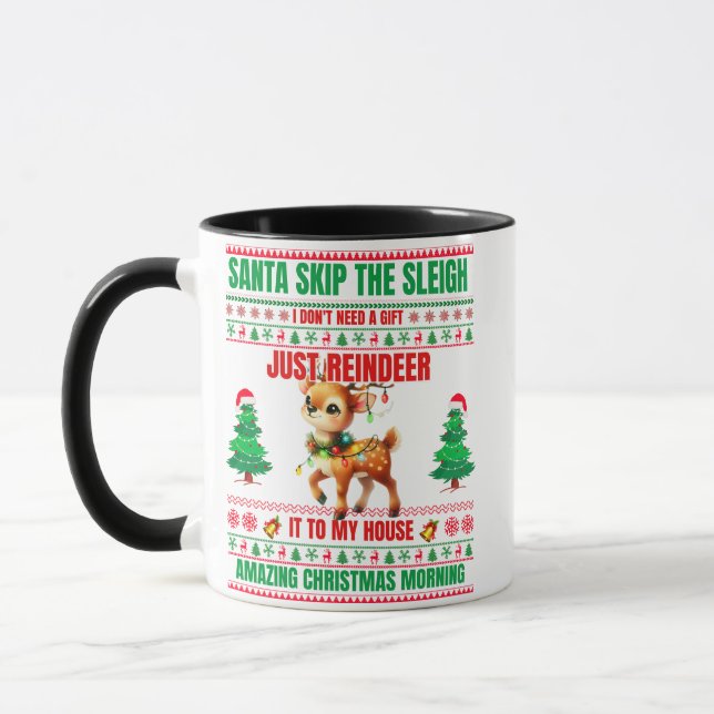 Weihnachten frohe Weihnachten für ein Geschenk Ren Tasse (Links)