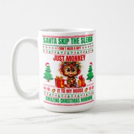 Weihnachten frohe Weihnachten für Geschenk Affen Kaffeetasse
