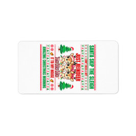 Weihnachten frohe Weihnachten für Geschenkrebs Adressaufkleber