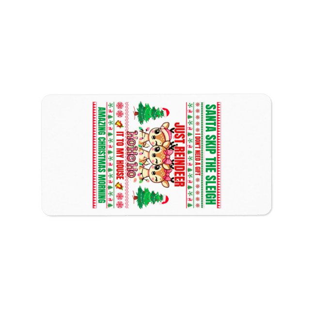 Weihnachten frohe Weihnachten für Geschenkrebs Adressaufkleber (Vorne)