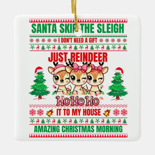 Weihnachten frohe Weihnachten für Geschenkrebs Keramikornament (Vorderseite)