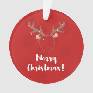 Weihnachten, frohe Weihnachten, Niedlicher Rentier Ornament