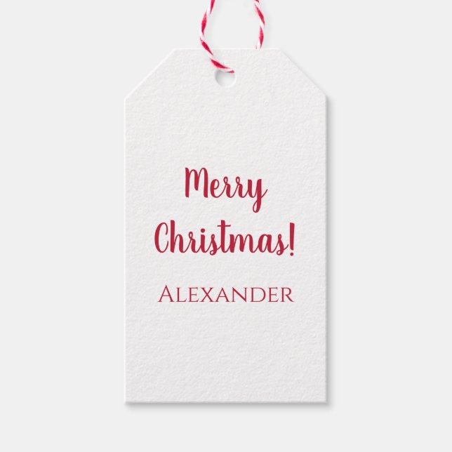 Weihnachten Frohe Weihnachten Personalisiert Minim Geschenkanhänger (Vorderseite)