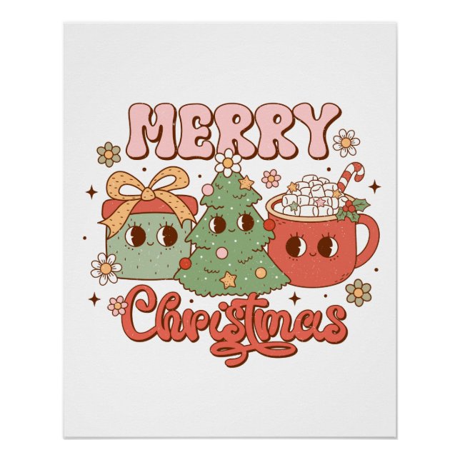 Weihnachten frohe Weihnachten Poster (Vorderseite)