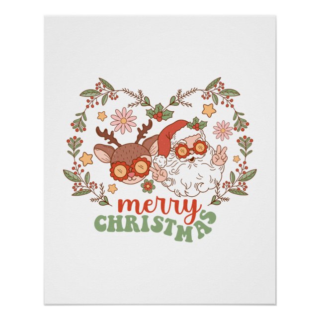 Weihnachten frohe Weihnachten Poster (Vorderseite)