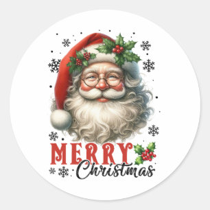 Weihnachten frohe Weihnachten Runder Aufkleber