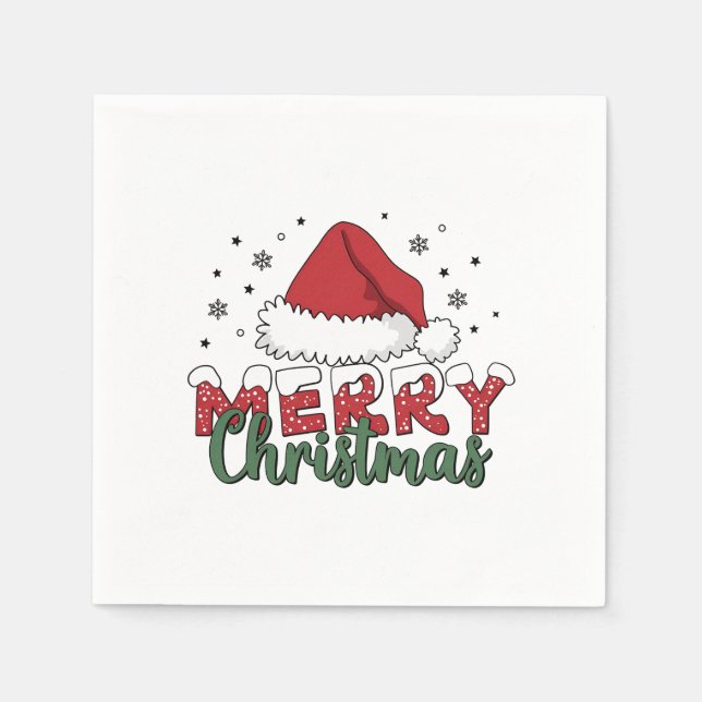 Weihnachten frohe Weihnachten Serviette (Vorderseite)