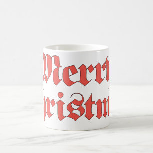 Weihnachten, frohe Weihnachten Text Design Kaffeetasse