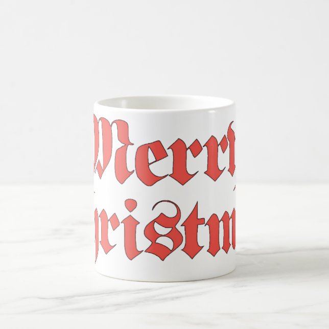 Weihnachten, frohe Weihnachten Text Design Kaffeetasse (Mittel)
