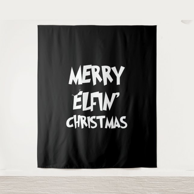 Weihnachten - Frohe Weihnachten Wandteppich (Vorderseite)