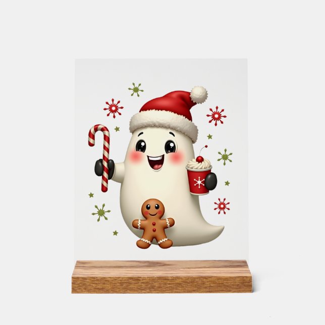 Weihnachten Frohe Weihnachten zum Geschenk Weihnac Acrylschild (Vorderseite)