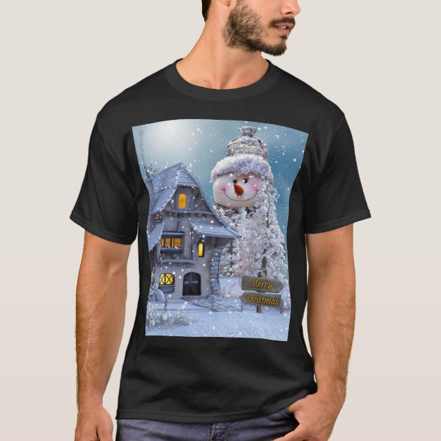 Weihnachten, frohe Weihnachts-Winterwunderland T-Shirt (Vorderseite)