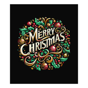 Weihnachten Frohe Weihnachtsfeiertag Niedlich Fotodruck