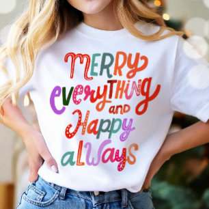 Weihnachten Fröhlich Alles Glücklich Immer Modern T-Shirt