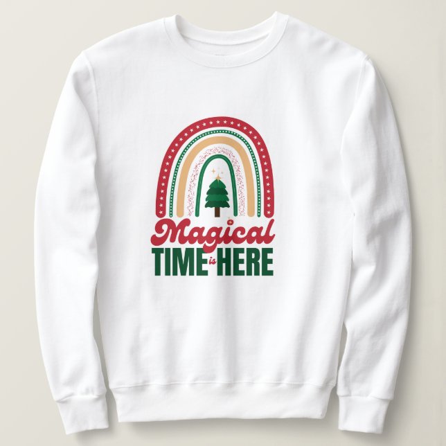 Weihnachten, fröhlich und hell, fröhlich, modern,  sweatshirt (Design vorne)