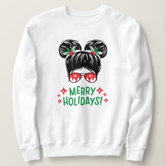 Weihnachten, fröhlich und hell, fröhlich, modern,  sweatshirt (Design vorne)