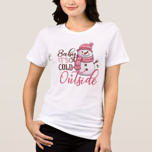 Weihnachten, fröhlich und hell, fröhlich, modern, Tri-Blend shirt