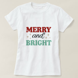 Weihnachten fröhlich und hell pink rote moderne Sc T-Shirt