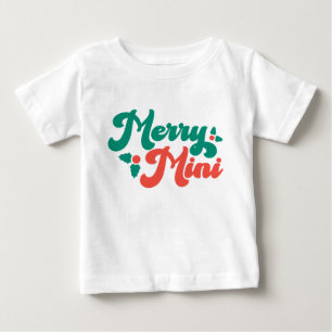 Weihnachten Fröhliche Mini Niedlich Moderne Typogr Baby T-shirt