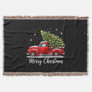 Weihnachten Fröhliche Weihnachten Rotes Lastwagen Decke
